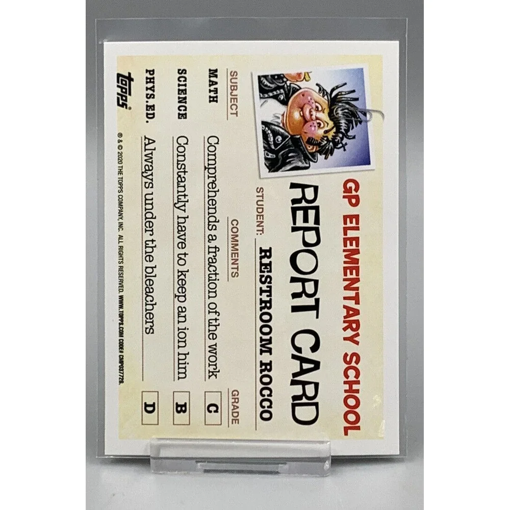 Green Parallel 2020 Garbage Pail Kids‎ LATE TO SCHOOL Restroom Rocco